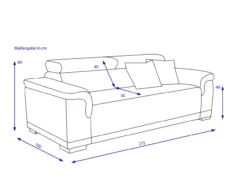 Sofa 3-Sitzer FONDI