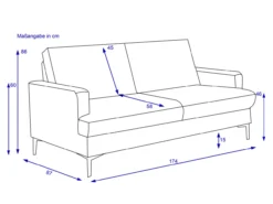 Sofa 3-Sitzer KALVIN