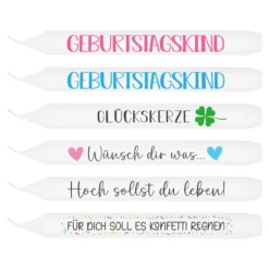 Stabkerze HAPPY BIRTHDAY