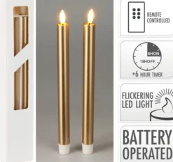 Stabkerzen-Set LED GOLD
