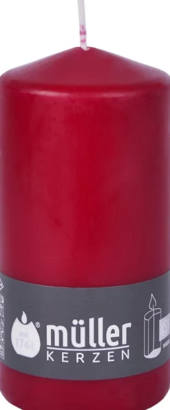 Stumpenkerze DARK RED