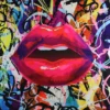 Textiles Wandbild GRAFFITI