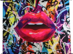 Textiles Wandbild GRAFFITI