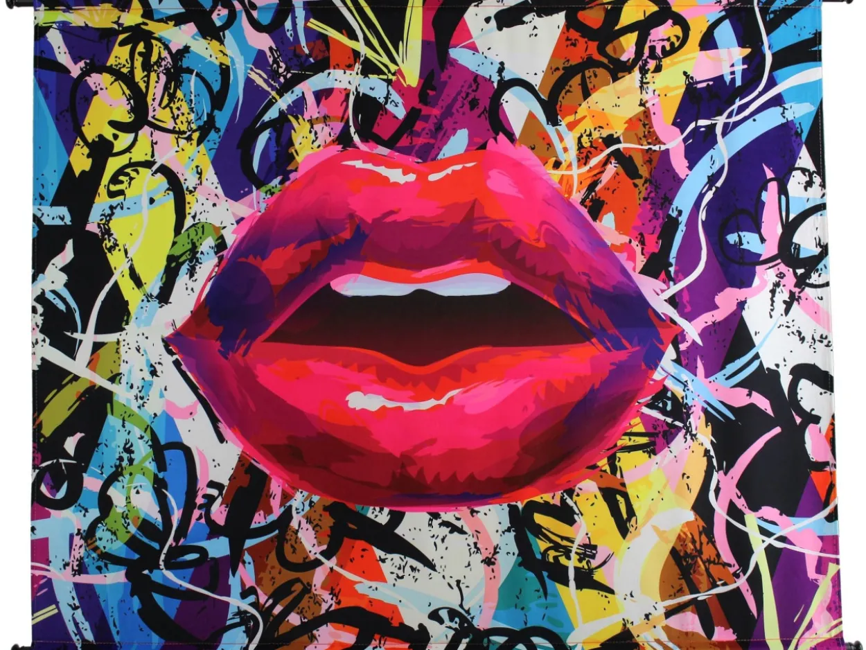 Textiles Wandbild GRAFFITI